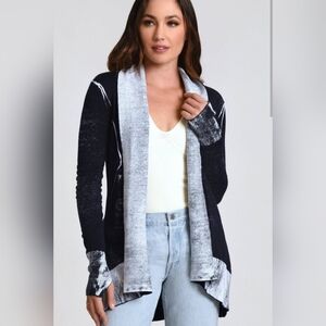 Blanc Noir Huntress Black & Gray Cardigan Size S